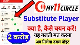My 11 circle substitute player rules. Dream11 substitute player rules. Impact player rules.
