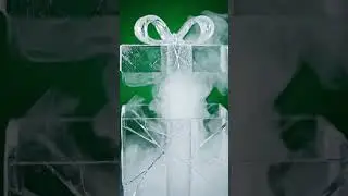 Frozen Ice Christmas Gift Box Opening Green Screen Effect 04 #chromakey #fireanimation #snow