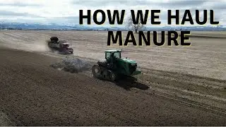 How we haul and spread cow manure. | Amazing Drone Footage |