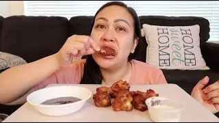 CRISPY SWEET CHIPOTLE BBQ WINGS MUKBANG