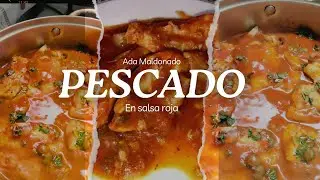 COMO HACER LONJA DE PESCADO EN SALSA ROJA| EL SALVADOR| RECETAS😊🐟 #receta #cocina #pescado