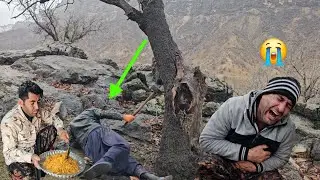 🌧️🪨Preparing to Build a Home in a Nomadic Area | Rainy Day, Breaking Stones & Cold Night Ahead ⛺🔥
