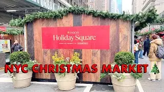 Macy&rsquo;s Herald Square NYC Holiday Square Outdoor Christmas Market Vlog (2025)🎄