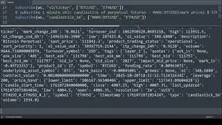 Публичные каналы Websocket, использующие API Delta Exchange для получения потока данных Bitcoin/к...
