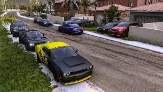 Forza Horizon 5: LIT MOPAR MEET/SIDESHOW STREET TAKEOVER! Trackhawks, Demon, Hellcats
