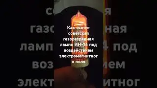Как светит советская газоразрядная лампа ИН-14 под воздействием электромагнитного поля