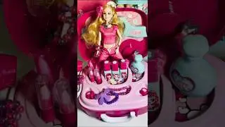 Satisfying ASMR; Miniature Doll Barbie Beauty Makeup Set Toys #barbie #shorts
