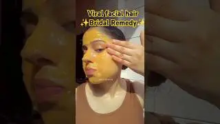 BRIDAL Facial hair remove in just 2 min 🤫#shorts #ytshorts #skincare #trending