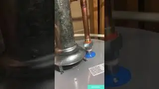 Hot water tank gas line 40gallon installation