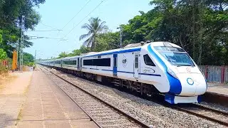 Vande Bharat Station Skip View From Outside | Trainspotting Video | Speed Run
