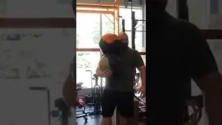 20 pound medicine ball to the face 🤯