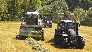 Valtra Power in der Grasernte | Claas Jaguar | Fendt