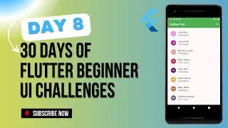 30 Days of Flutter UI Challenges | Day 8: Contact List with Contact Name Initials