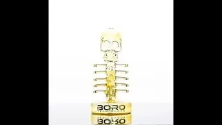Boro Tech Glass Fumed Skull Rig with 14.5mm male joint
