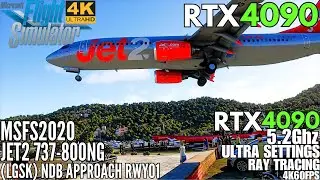 [MSFS RTX 4090] Flying The NDB Instrument Approach Into Skiathos (LGSK) [Ultra Settings] 4K