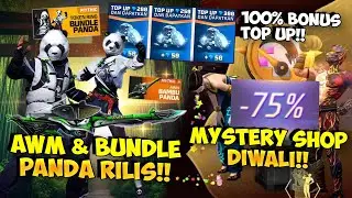 ADA BONUS TOP UP 100% !! Bocoran Event AWM & Bundle Panda Bamboo & Mystery Shop Diwali Terbaru