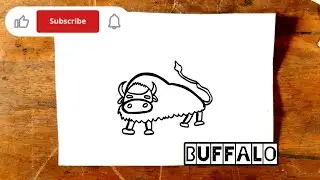 Hi Kids , How To Draw A Buffalo ? Drawing ideas // Learn for Beginner