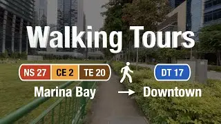Marina Bay MRT → Downtown MRT Transfer Review | Walking Tours Ep 2