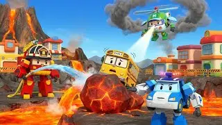 The Great Blackout Blaze │Volcano Eruption Rescue! 🔥 | Robocar Poli | School B & Kids Safety