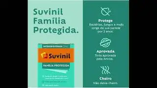 TINTA FAMÍLIA PROTEGIDA DA SUVINIL. A tinta que elimina 99% das bactérias, fungos e mofos.