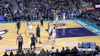 Boogie tossed Jeremy Lamb's shoe to the crowd then get a technical