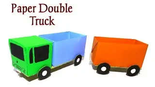 Origami Truck | Paper Double Truck | how to make a toy truck out of paper | Origami 3D - paper craft