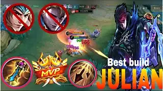 Best build!! New season - Julian exp lend for solo rank mobile legends | full damage ⁉️