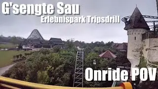 G'sengte Sau [Erlebnispark Tripsdrill] Gerstlauer Bobsled Coaster | Regen Onride POV
