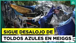 Continúa el desalojo de toldos azules en Barrio Meiggs