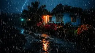 Midnight Healing Rain Sounds for Sleeping | Rain-Soaked Fog Hamlet ASMR Rain for Total Unwind 🌧️