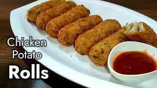 Chicken Potato Rolls | क्रिस्पी आलू चिकन रोल |   Crispy Crunchy Aloo Chicken Rolls