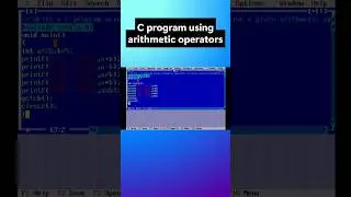 C Program Using Arithmetic Operators (Turbo C) 💻 #cprogramming #coding #diploma #programming #shorts