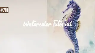 Paint a Beautiful Seahorse Painting with Watercolors / Art Tutorial #201