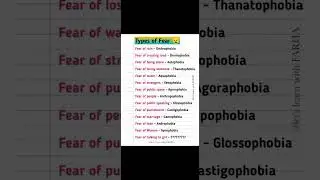 Types of fear