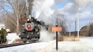 Steaming through the Pennsylvania Snow- Everett Railroad 11 Santa Express Trips! 