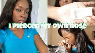 How to pierce your own nose | Pierced my nose with a gun