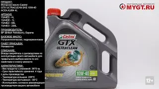 Моторное масло Castrol GTX ULTRACLEAN SAE 10W-40 ACEA A3/B4 4L 15A4E0 #ANTON_MYGT