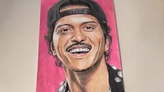 Time Lapse Art - BRUNO MARS (COMO COLORIR)