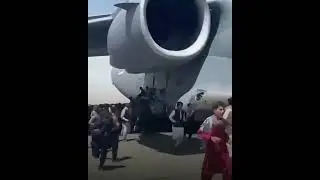 Afghanistan people desperately cling to planes taking off from Kabul airport