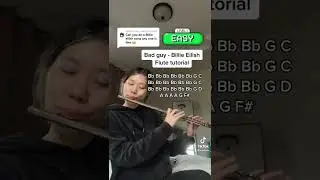 Bad Guy - Billie Eilish (Flute tutorial + notes)