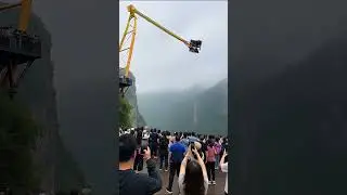 Cliffside Swing Snaps Mid-Air 😱💥 Tourists SCREAM as Ride Breaks! #shorts