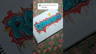 Cute Bubbly Name Calligraphy -Easy  Bubble letter Tutorial#shorts #art #calligraphy#howto