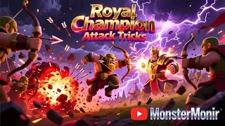 Royal Champion Attack Tricks ! Clash of Clans Gameplay - Monster Monir