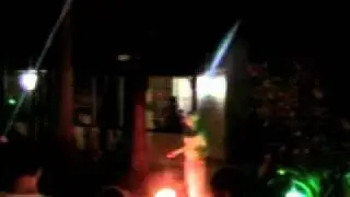 Fire twirling lesson @ Nomads Hervey Bay bar