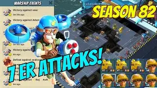 Boom Beach Warships Season 82 [ Max Tech 7 ER. Laser Ranger Attacks 