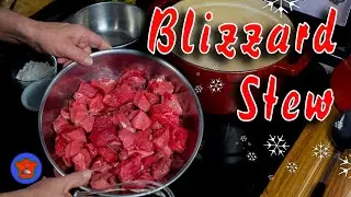 Irish Beef Stew filmed during a blizzard | Dumplings too | From Creative Cooking