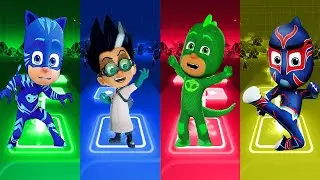 Cat Boy 🆚 Romeo 🆚 Gekko 🆚 Night Ninja   PJ Masks 🎶 Tiles Hop EDM Rush