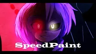 SpeedPaint Betty and Cross!Chara [Glitchtale and Underverse]