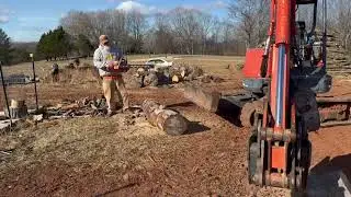 United by sawdust . Stop #2 ported 7310 echo . #outdoors #outdoorwork #echo #firewood #chainsaw 