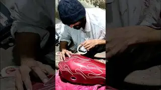 Fuel Tank Fire Designing #shorts #youtubeshorts #motorcycle